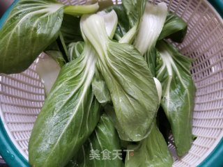 青菜鸡蛋米粉的做法步骤：3