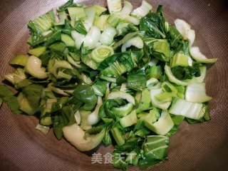 青菜鸡蛋米粉的做法步骤：6