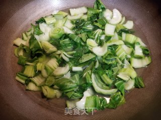 青菜鸡蛋米粉的做法步骤：7