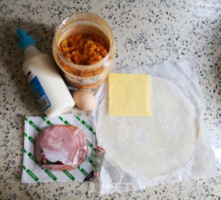 芝士火腿夹心手抓饼的做法步骤：1