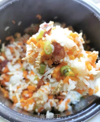 胡萝卜豆角腊肠饭的做法步骤：10