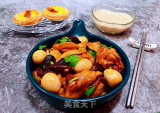 香菇鹌鹑蛋炖鸡腿的做法步骤：12