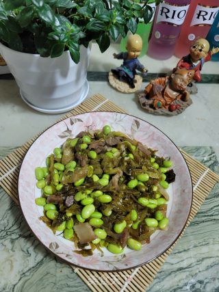 酸菜烧毛豆的做法步骤：9
