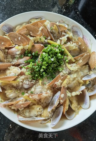 油蛤蒸豆腐的做法步骤：4
