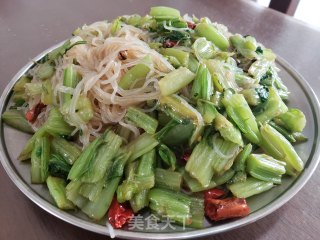 莙荙菜杆拌粉丝的做法步骤：10