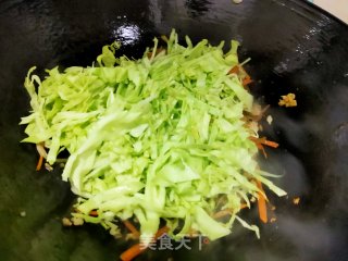 肉末圆白菜炒饼丝的做法步骤：13