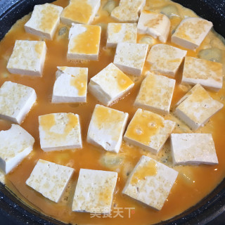 鸡蛋香煎豆腐的做法步骤：7