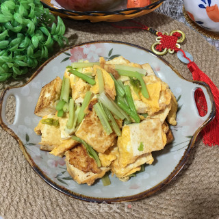 鸡蛋香煎豆腐的做法步骤：12
