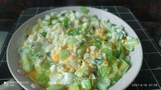 青菜煎蛋的做法步骤：3