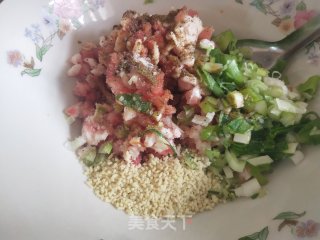 玉米粉酸菜馅蒸饺的做法步骤：6
