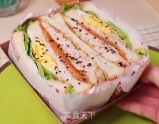 馋哭隔壁家小孩的照烧鸡排三明治的做法步骤：5