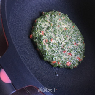 红椒韭菜鸡蛋饼的做法步骤：6