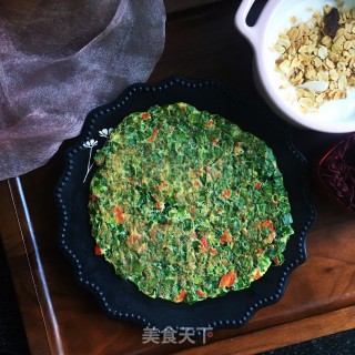 红椒韭菜鸡蛋饼的做法步骤：8