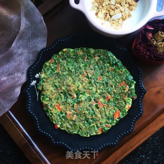 红椒韭菜鸡蛋饼的做法步骤：9