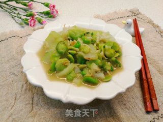 瓠瓜虾米炒豆瓣的做法步骤：5