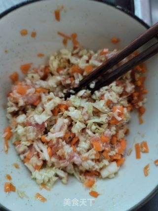 猪肉白菜胡萝卜煎饺的做法步骤：5