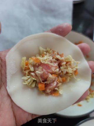 猪肉白菜胡萝卜煎饺的做法步骤：6