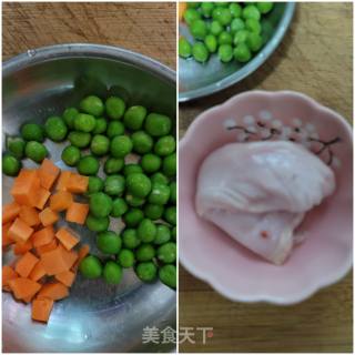 豌豆胡萝卜鸡丝粥的做法步骤：4