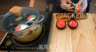 超简单三色小蒸糕，食材简单制作方便，入口绵软，健康而不甜腻。的做法步骤：13