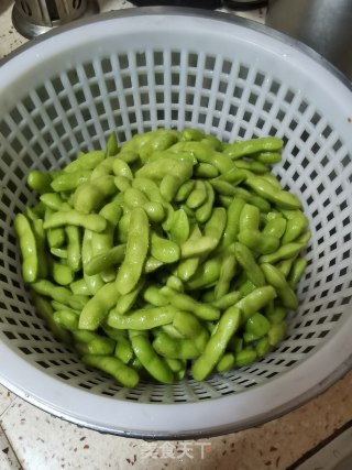 五香水煮毛豆的做法步骤：3