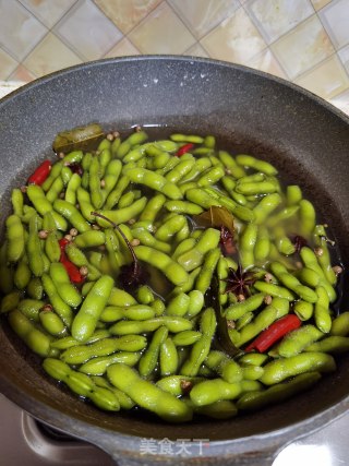 五香水煮毛豆的做法步骤：6