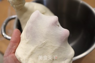 抹茶麻糬肉松豆沙吐司的做法步骤：2