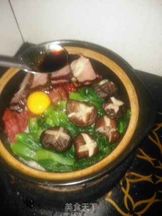 广式腊肠煲仔饭的做法步骤：14