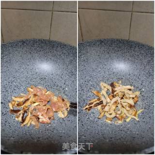 香菇肉丝煮米粉的做法步骤：5