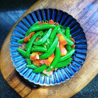 凉拌甜豆的做法步骤：6
