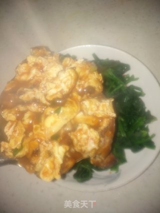 超下饭的菠菜鸡蛋盖被的做法步骤：16