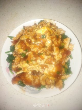 超下饭的菠菜鸡蛋盖被的做法步骤：17