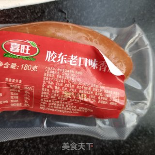 香肠拌枸杞头的做法步骤：7