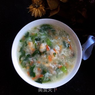 虾仁青菜粥的做法步骤：9