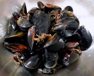 香葱拌海虹的做法步骤：1