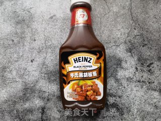 西兰花菇黑椒牛排的做法步骤：5