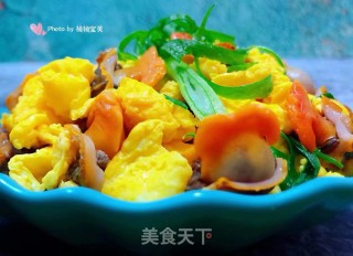 香葱毛蚶炒蛋的做法步骤：11