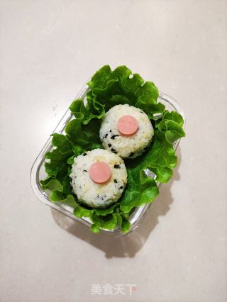 向日葵饭团的做法步骤：5
