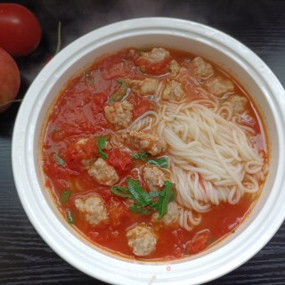 肉丸番茄汤粉的做法步骤：24