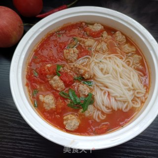 肉丸番茄汤粉的做法步骤：25