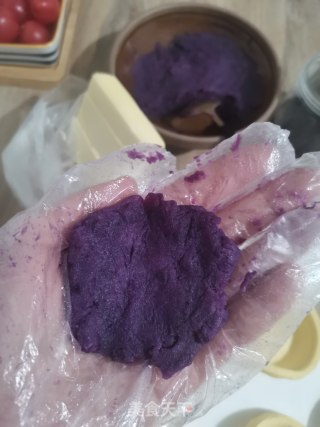 紫薯芝士球的做法步骤：2