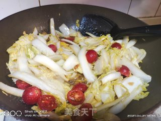五花肉炒娃娃菜的做法步骤：6