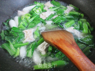 脆饺菜芯芝士年糕的做法步骤：4