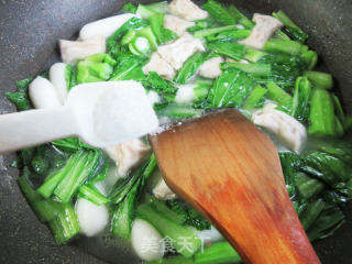脆饺菜芯芝士年糕的做法步骤：6