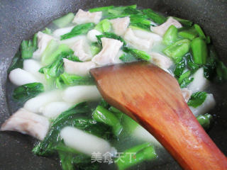 脆饺菜芯芝士年糕的做法步骤：7