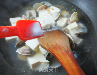 榨菜丝美贝豆腐汤的做法步骤：5