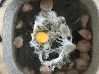 牛肉丸紫菜蛋汤的做法步骤：4