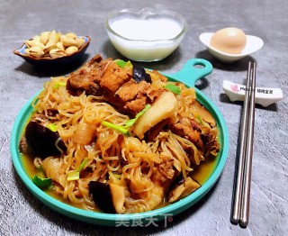 香菇魔芋炖排骨的做法步骤：15