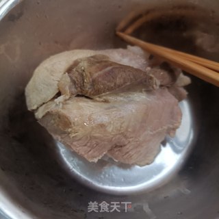 白煮肉拌甜豆的做法步骤：7