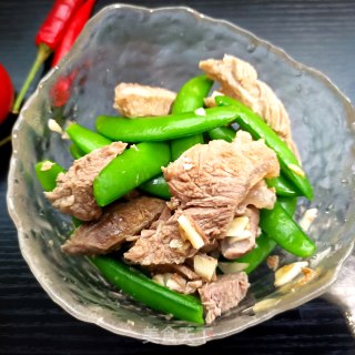 白煮肉拌甜豆的做法步骤：14