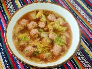 羊肉白菜丸子汤的做法步骤：25